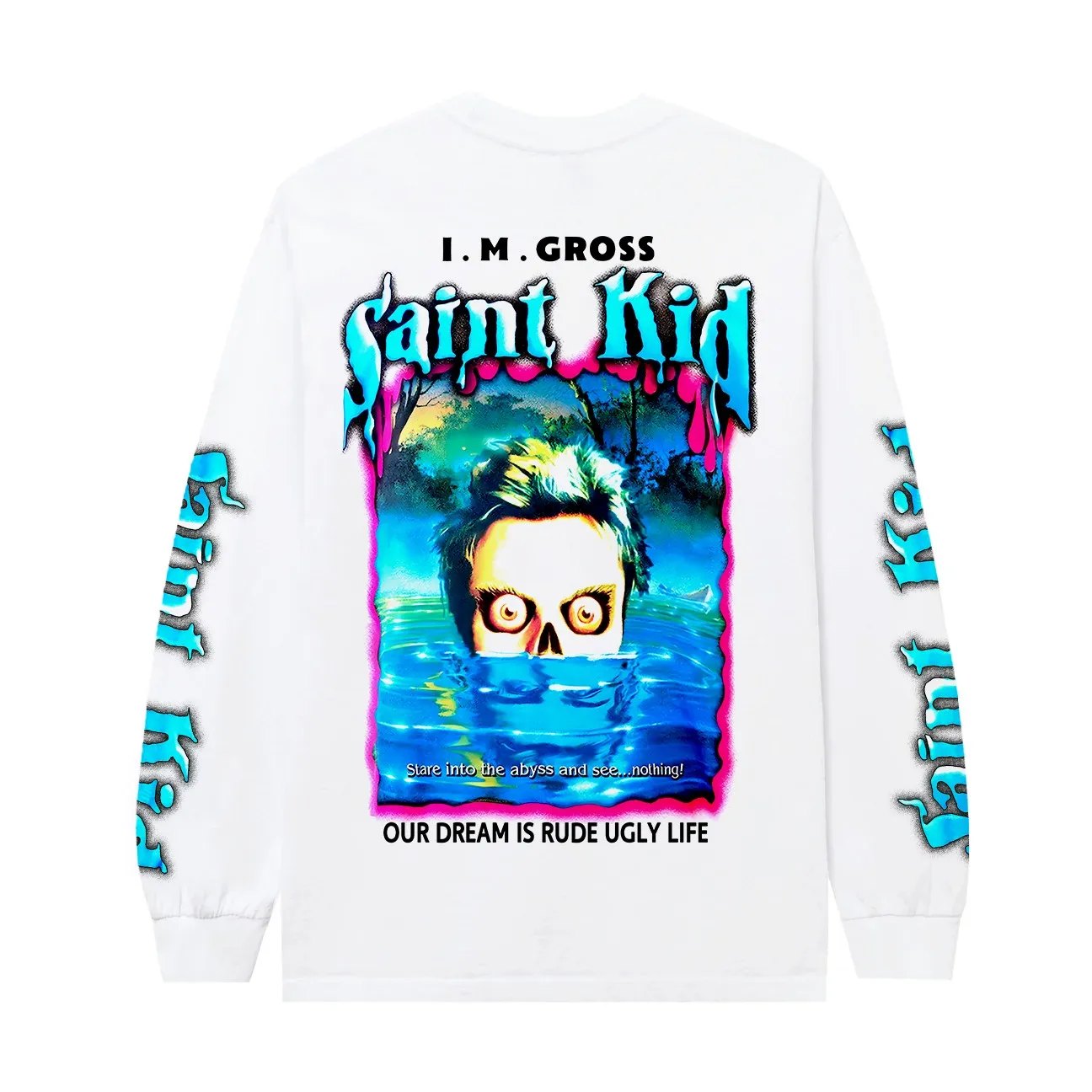 #SA72 SAINT pure cotton long-sleeved T P156 Color: White Size: S-XL